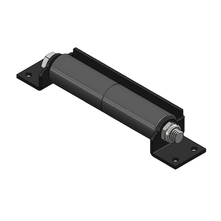 Global Slide Out Roller, Surface Mount, Model No310. Powder Coat Black Mounting Bracket With Guard. SOR-SM-310-2006